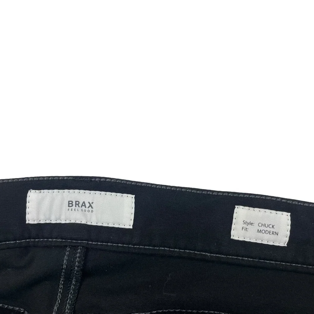 Brax Chuck Black Performance Stretch 5 Pocket Mens Pant 35x26 Modern Fit